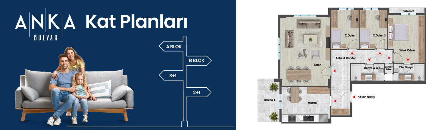 Anka Bulvar Kat Planları